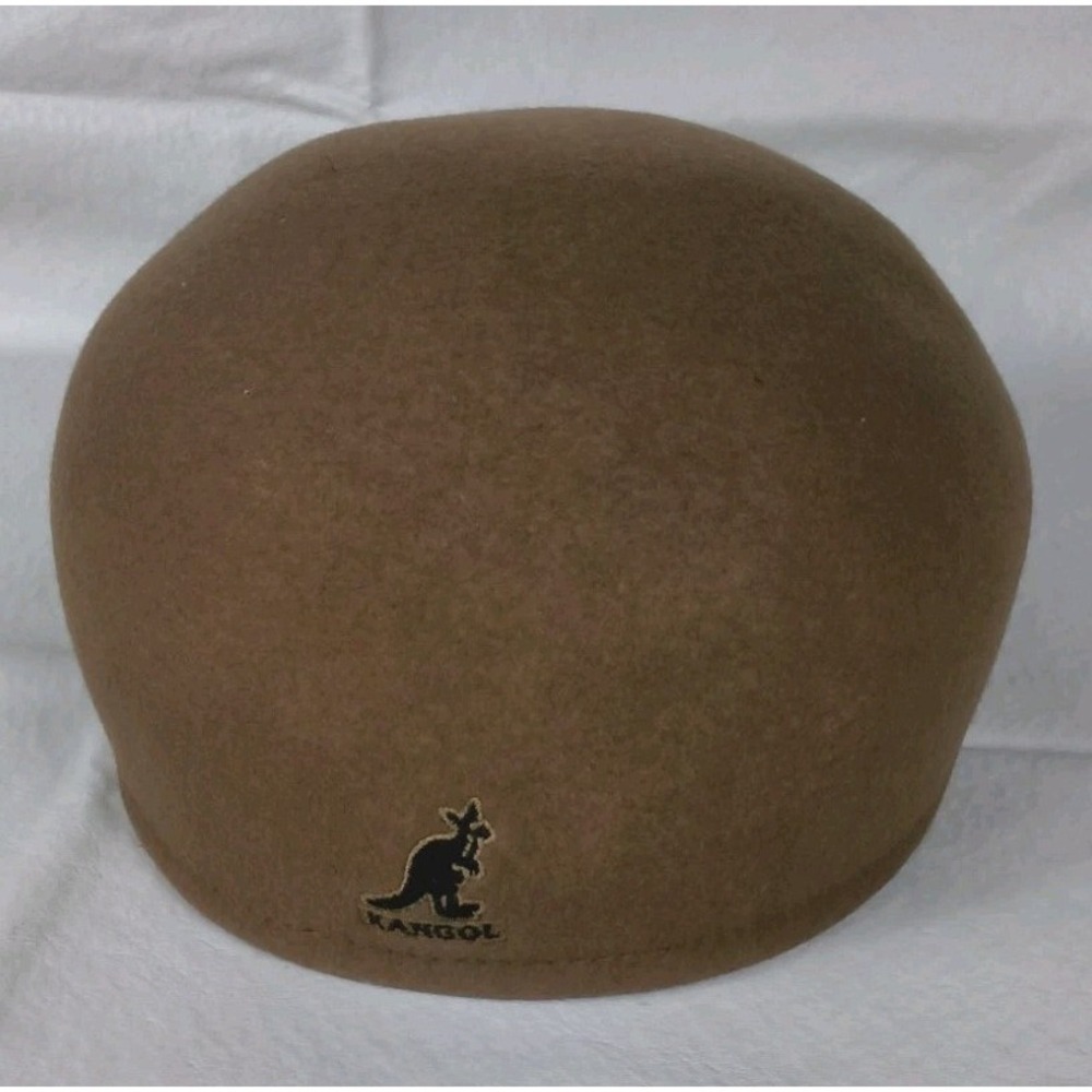 Vtg KANGOL Heritage Carrimac Cap Size Large Brown Wool Flat Ivy Driving Hat...